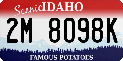ID license plate 2M8098K