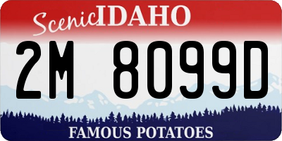 ID license plate 2M8099D