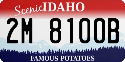 ID license plate 2M8100B
