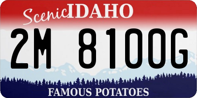 ID license plate 2M8100G