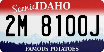 ID license plate 2M8100J