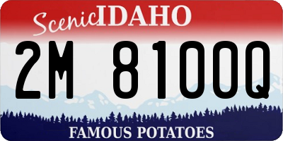 ID license plate 2M8100Q