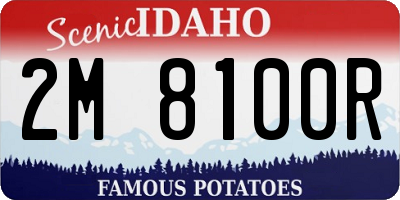 ID license plate 2M8100R