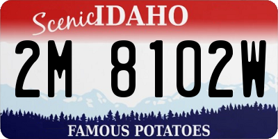 ID license plate 2M8102W