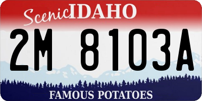 ID license plate 2M8103A
