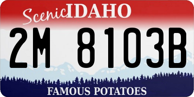 ID license plate 2M8103B