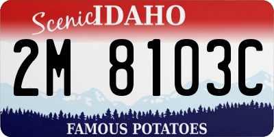 ID license plate 2M8103C