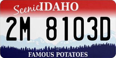 ID license plate 2M8103D
