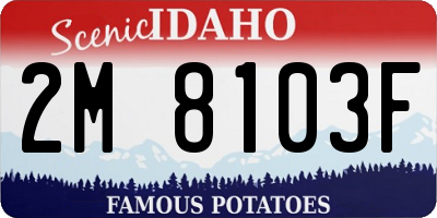 ID license plate 2M8103F
