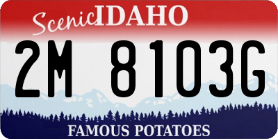 ID license plate 2M8103G