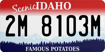 ID license plate 2M8103M