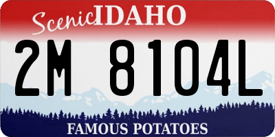 ID license plate 2M8104L