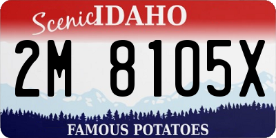 ID license plate 2M8105X