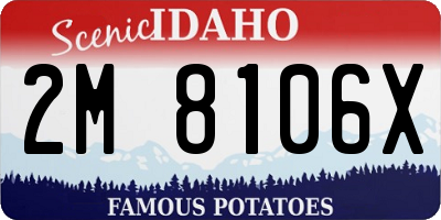 ID license plate 2M8106X