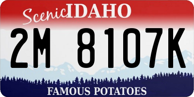 ID license plate 2M8107K