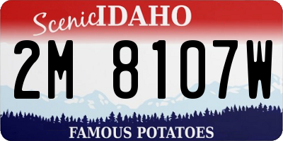 ID license plate 2M8107W