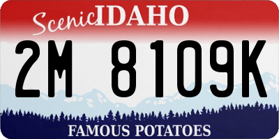 ID license plate 2M8109K