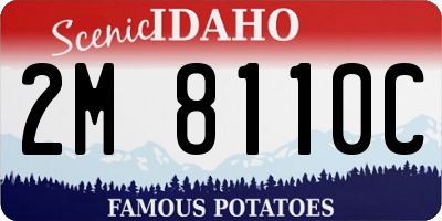 ID license plate 2M8110C