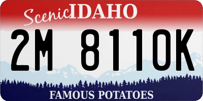 ID license plate 2M8110K