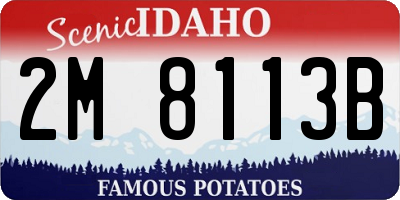 ID license plate 2M8113B