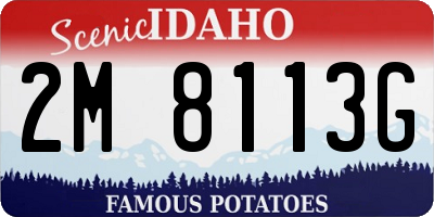 ID license plate 2M8113G