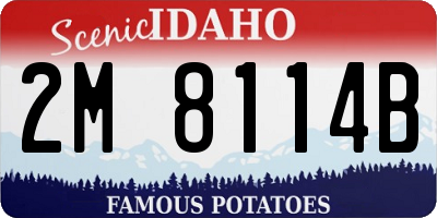 ID license plate 2M8114B