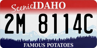 ID license plate 2M8114C