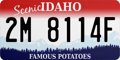 ID license plate 2M8114F