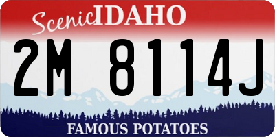 ID license plate 2M8114J