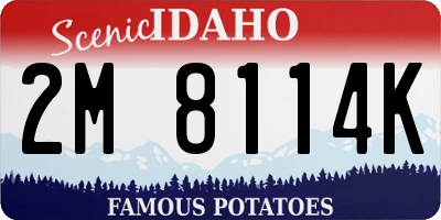 ID license plate 2M8114K