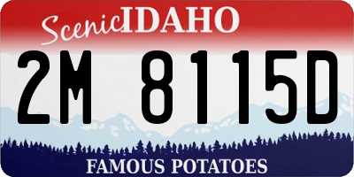 ID license plate 2M8115D