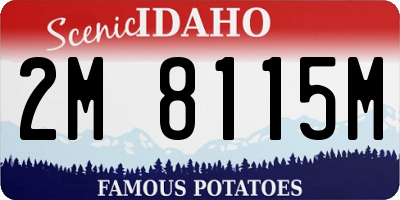 ID license plate 2M8115M