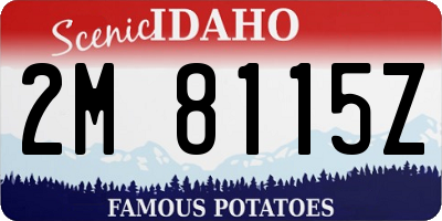 ID license plate 2M8115Z
