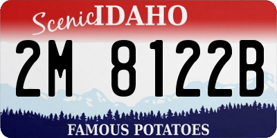 ID license plate 2M8122B