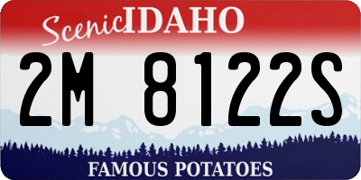 ID license plate 2M8122S