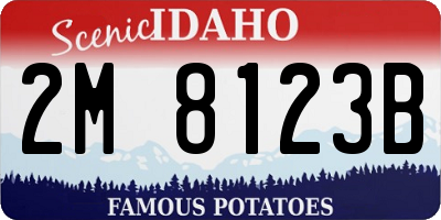 ID license plate 2M8123B