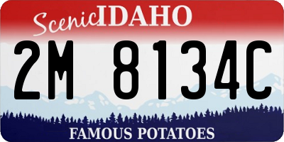 ID license plate 2M8134C
