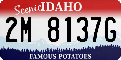 ID license plate 2M8137G