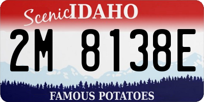 ID license plate 2M8138E