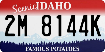 ID license plate 2M8144K