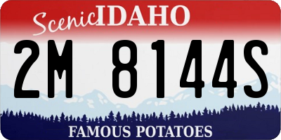 ID license plate 2M8144S
