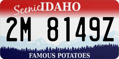 ID license plate 2M8149Z