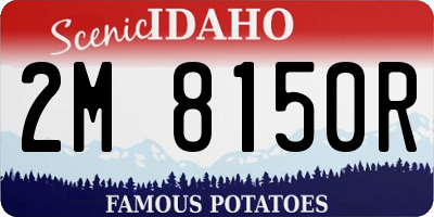 ID license plate 2M8150R