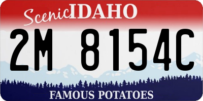 ID license plate 2M8154C