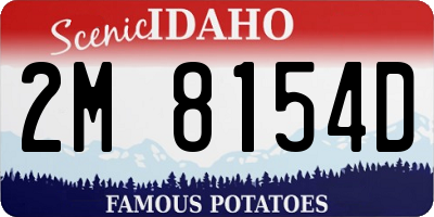 ID license plate 2M8154D