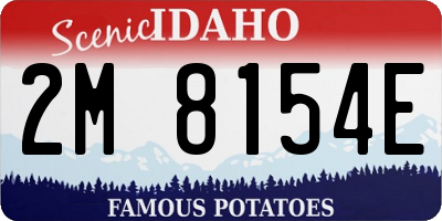 ID license plate 2M8154E