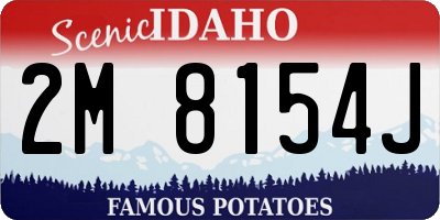 ID license plate 2M8154J