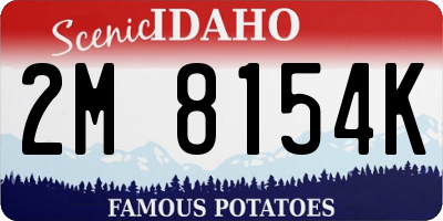 ID license plate 2M8154K