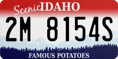 ID license plate 2M8154S