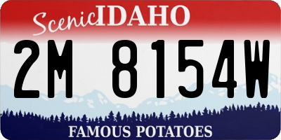 ID license plate 2M8154W
